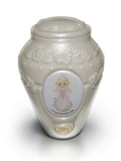 Official Precious Moments Cremation Urn   "You Shall Be Clothed In Glory" for Caucasian Adult Home & Kitchen