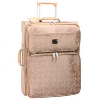 Diane Von Furstenberg Luggage Signature Seven 28 Inch Expandable Upright, Tan/Crme, One Size Clothing