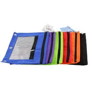 Binder Pencil Pouch Pencil Case Made for 3 Hold Binder Colors May Vary, for School Home and Office  Pencil Holders 