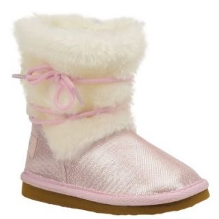 Osh Kosh B'Gosh Kid's Louanne Faux Fur Sparkly Boot, Pink, 10 M US Toddler Shoes