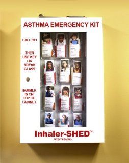 Inhaler SHED Asthma Inhaler Cabinet for Nurse's Offices (holds 20+) Health & Personal Care