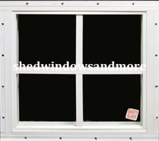 Square Shed Window 12" X 12" White Flush Mount, Playhouse Windows, Chicken Coop Windows   Close To Ceiling Light Fixtures  