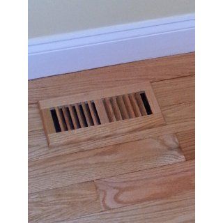 Decor Grates WL408 N Wood Louver Floor Register, Natural Oak, 4 Inch by 8 Inch   Heating Vents  