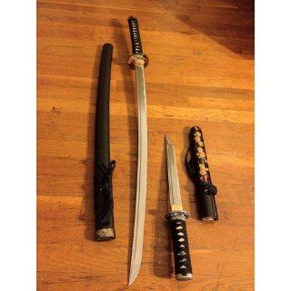 Musashi   Bamboo Full Tang High Carbon Steel Katana  Martial Arts Swords  Sports & Outdoors