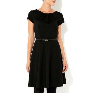 Wallis Black fit and flare dress