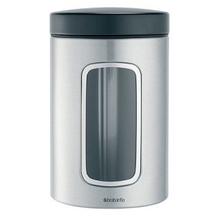 Brabantia Brabantia stainless steel 1.4ltr window canister