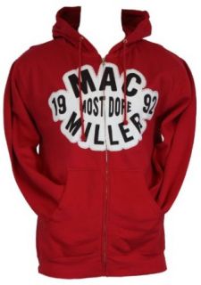 Mac Miller Mens Zip Up Hoodie Sweatshirt  Cloudy White Most Dope Since 1994 Novelty T Shirt Clothing