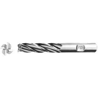 F&D Tool Company 18555 FC718A Multiple Flute End Mill, Center Cutting, Single End, Long, High Speed Steel, 1/2" Mill Diameter, 1/2" Shank Diameter, 2" Flute Length, 4" Overall Length, 6 Number of Flutes Milling Cutters Industrial 