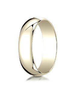 Benchmark 18K Yellow Gold 6mm Slightly Domed Traditional Oval Wedding Band Ring (Sizes 4   15 ). Jewelry