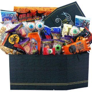 Art of Appreciation Gift Baskets Spooktacular Coffin of Candy and Halloween Treats  Gourmet Candy Gifts  Grocery & Gourmet Food