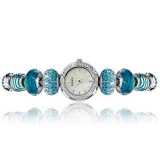 Accurist Ladies blue charm bracelet watch