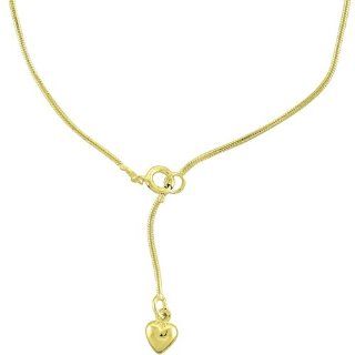 14k Gold Plated Sterling Silver 10 Inch Heart Charm Anklet Jewelry