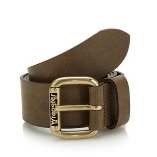 Wrangler Brown leather roller buckle belt