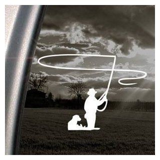 Fly Fishing White Sticker Decal Art Laptop Bumper Notebook White Sticker Decal  