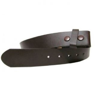 Brown 1.5 inch Wide Snap Removable Buckle Belt Large