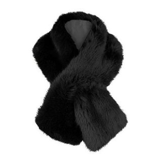Jacques Vert Black Luxury Faux Fur Scarf