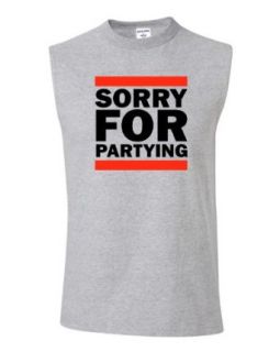 Adult Sorry For Partying Funny Rob Gronkowski Gronk Inspired Sleeveless T Shirt Clothing