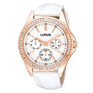 Lorus Ladies white multi dial watch