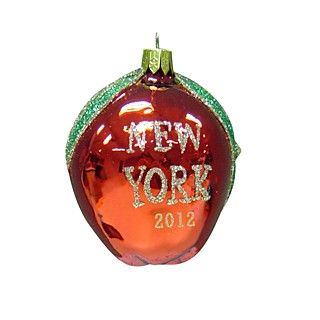 Kurt Adler "New York 2012" Glass Apple Ornament's