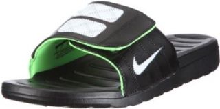 Nike T90 III Slide 343878, Herren Sandalen/Bade Sandalen, Schwarz (Schwarz/Wei Grn), EU 45 (US 11) Schuhe & Handtaschen