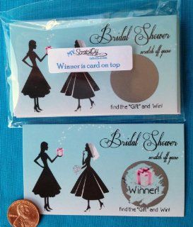 Funny Tiffany Blue Bridal Shower Scratch Off Game Card Set 10 Cards (9 Sorry 1 Winner)  Wedding Ceremony Accessories  