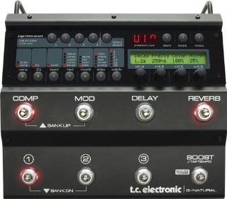 TC Electronic G Natural Floor Based Effects System Specifically for Acoustic Guitar with Microphone Preamp and Vocal Effects Musical Instruments