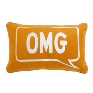 Ben de Lisi Home Designer orange embroidered OMG/ GR8 cushion
