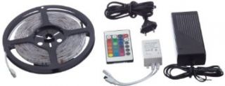 Technaxx TXX3629 RGB LED SMD Strip, Leiste, Band mit 150 LEDs multicolor 5 meter dimmbar (wasserfest) inklusive Controller, Fernbedienung und Netzteil Techlight Beleuchtung