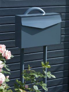 MEFA Design Briefkasten Letter 112, graublau (RAL 7031) Garten