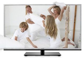 Toshiba 46TL968G 116,8 cm (46 Zoll) 3D LED Backlight Fernseher, EEK A+ (Full HD, 200Hz AMR, DVB T2/C/S2, CI+, DLNA, Web TV) silber Heimkino, TV & Video
