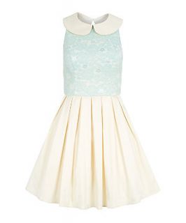 Chi Chi Cream Floral Print Contrast Collar Dress