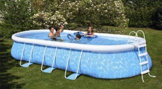 Friedola 12306   Quick Pool Set Manhattan, 732 x 366 x 122 cm, blau Garten