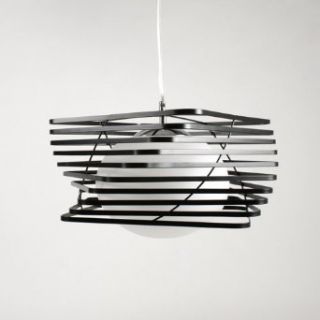 Hngeleuchte Deckenleuchte Pendelleuchte Deckenlampe Opalglas Wei Milchglas lampe Leuchte Schwarze Streifen von Design61 Beleuchtung