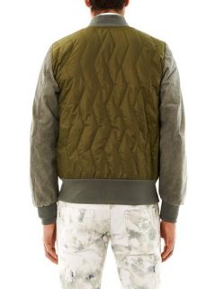 Contrast sleeve quilted bomber jacket  Christopher Raeburn 