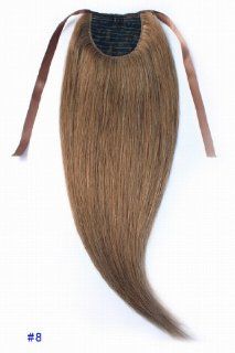 15in40cm 2oz(56g) #8 Hellbraun Haarteil hairpiece Zopf Pferdeschwanz Haarverlangerung 100% Echthaar Drogerie & Körperpflege