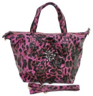 Pink LEO FLOWER Leoparden Handtasche Bekleidung