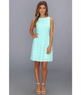 Kensie Embroidered Eyelet Dress Mint Splash