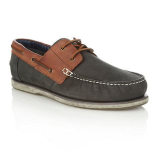 Maine New England Navy leather boat shoes