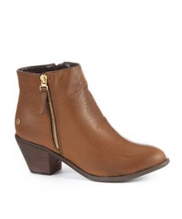 Blink Brown Side Zip Western Ankle Boots