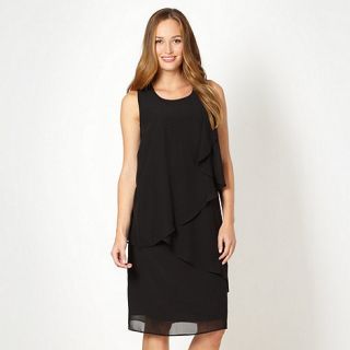 The Collection Black asymmetric ruffled dress
