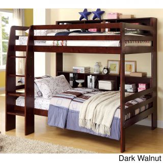 Furniture Of America Furniture Of America Renaive Modern Twin Over Twin Bunk Bed Walnut Size Twin
