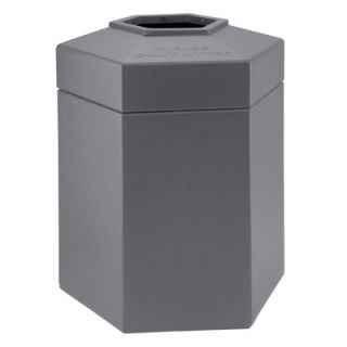 Commercial Zone 45 Gallon Hex Waste Container 7372 Color Gray