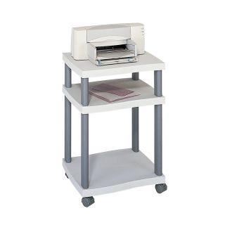 Safco Wave Deskside Printer Stand   20X17 1/2 X29 1/4   Light Gray