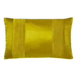 J by Jasper Conran Designer yellow satin pintuck cushion
