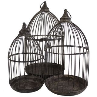 Import Collection 3 Piece Halaine Decorative Bird Cage