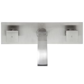 Vigo Titus Brushed Nickel Finish Dual Lever Wall Mount Faucet   15741896 Vigo Bathroom Faucets