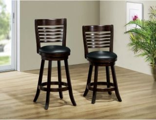 Monarch Brigsdale 24 in. Swivel Counter Stools   Set of 2   Bar Stools