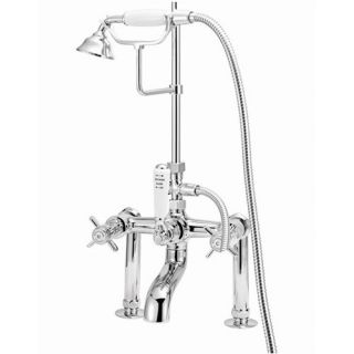 Elizabethan Classics Double Handle Deck Mount Clawfoot Tub Faucet with