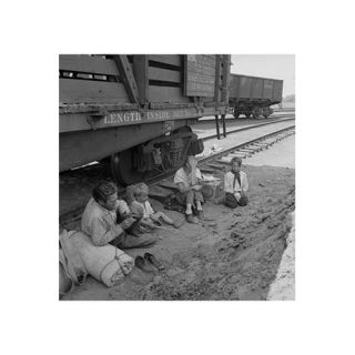 Buyenlarge Freight Train Family by Dorothea Lange Photographic Print