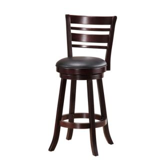 Cappuccino Striped Back Swivel Barstool